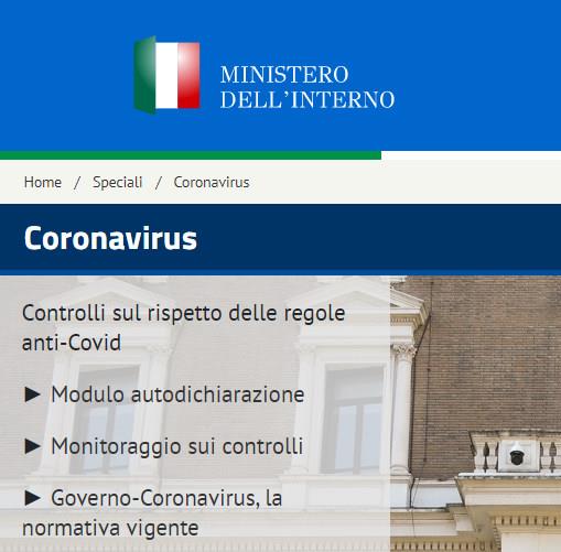 sito web Ministero Interno