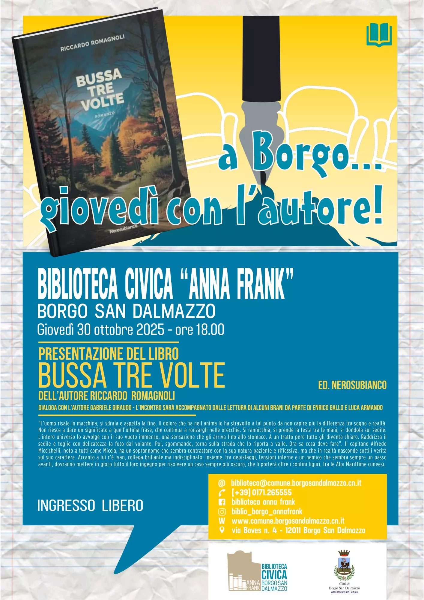 A Borgo... giovedì con l'autore