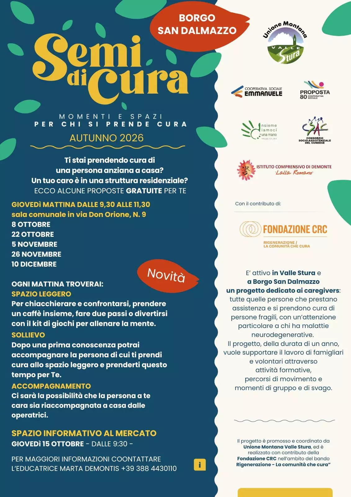 La locandina di Semi di Cura - Borgo San Dalmazzo