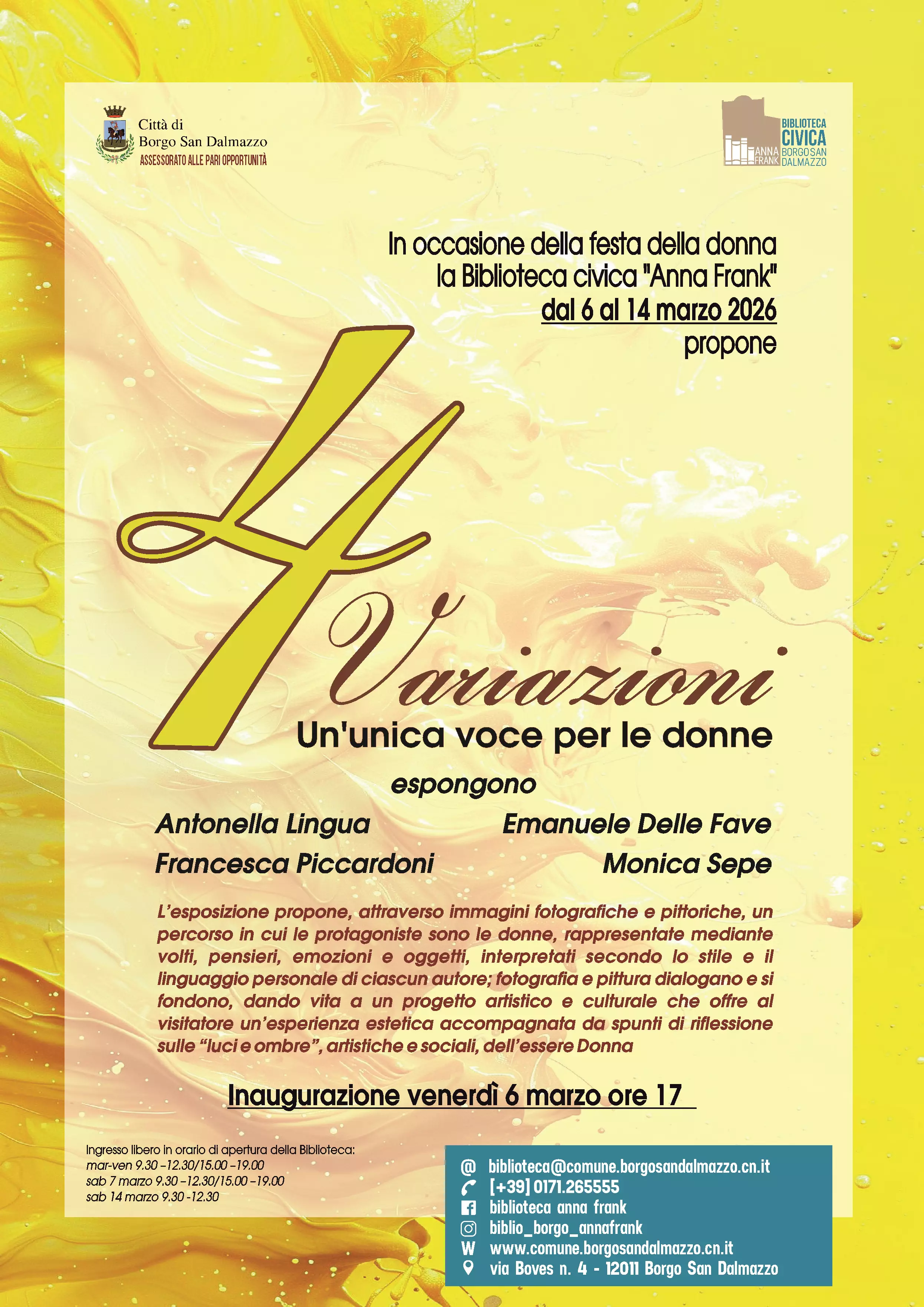 La locandina dell'iniziativa