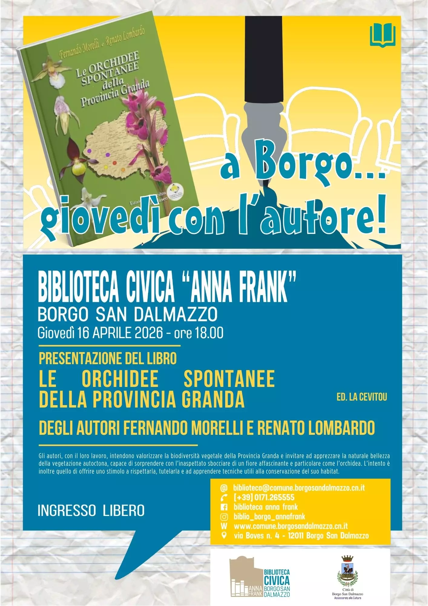 La locandina della presentazione