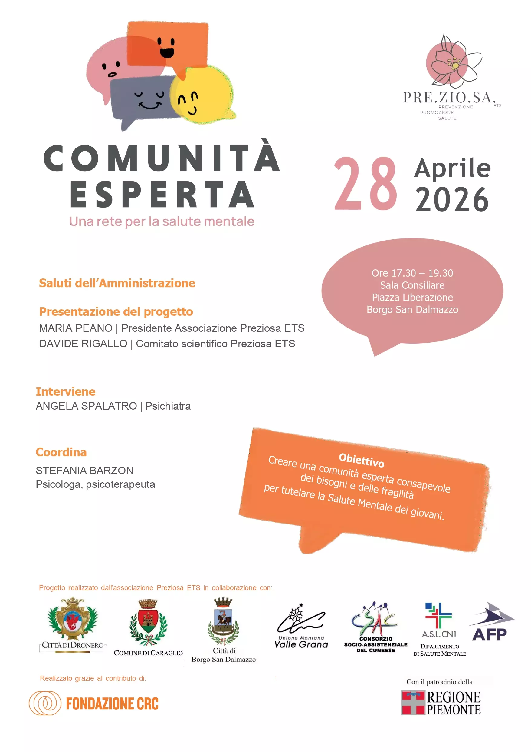 La locandina dell'iniziativa