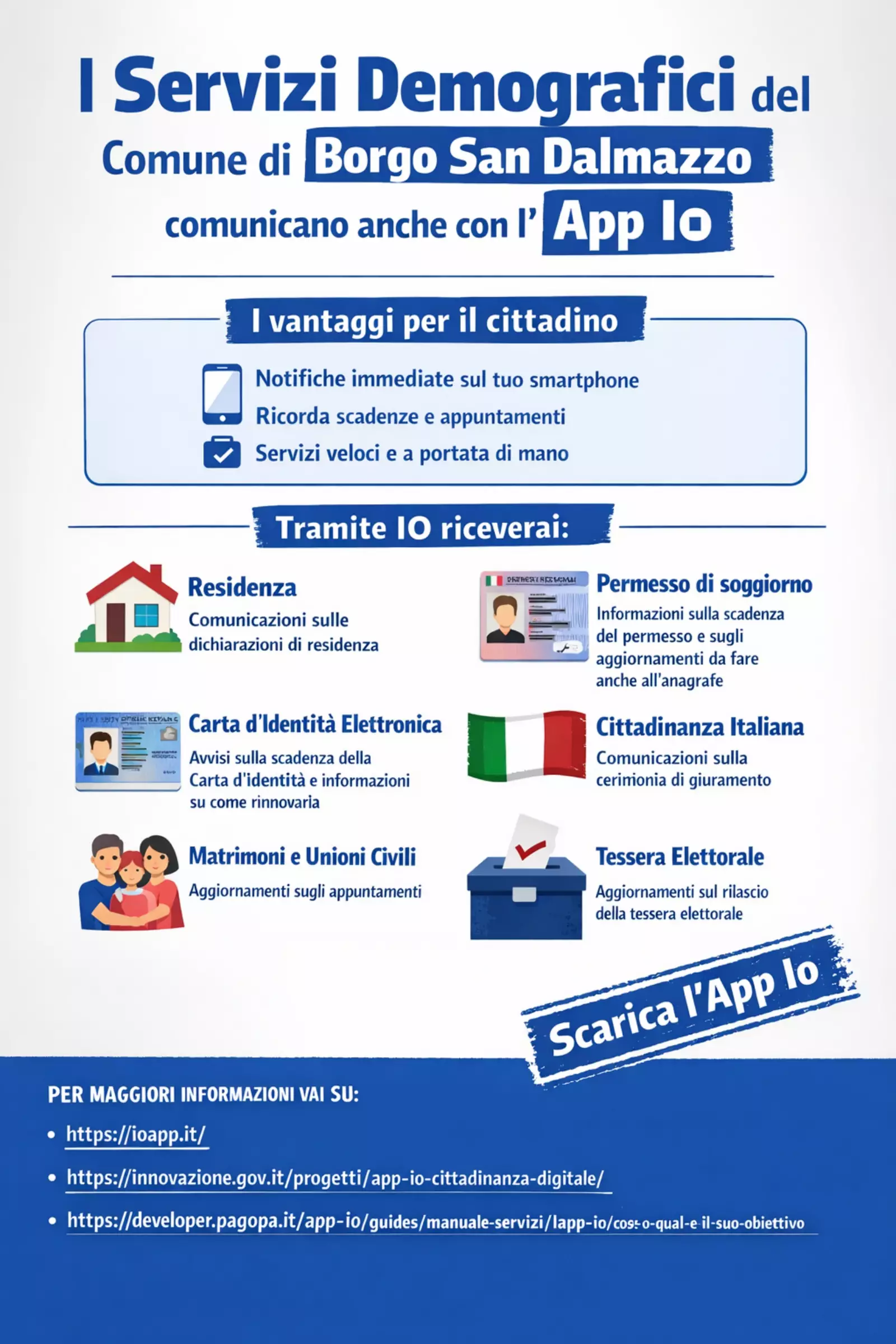 La locandina dedicata all'App IO