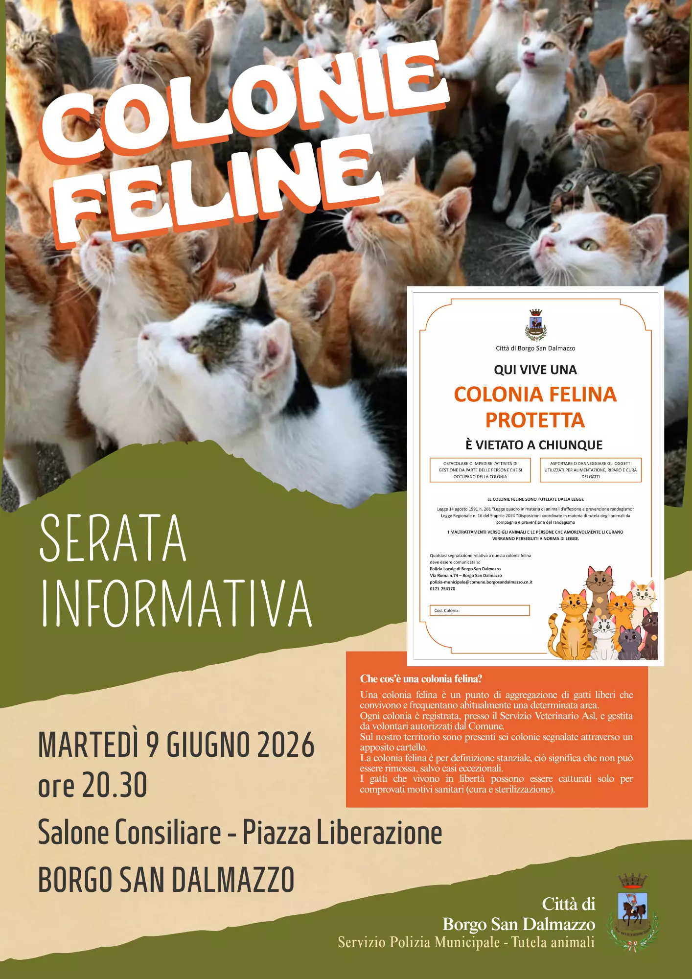 La locandina della serata informativa